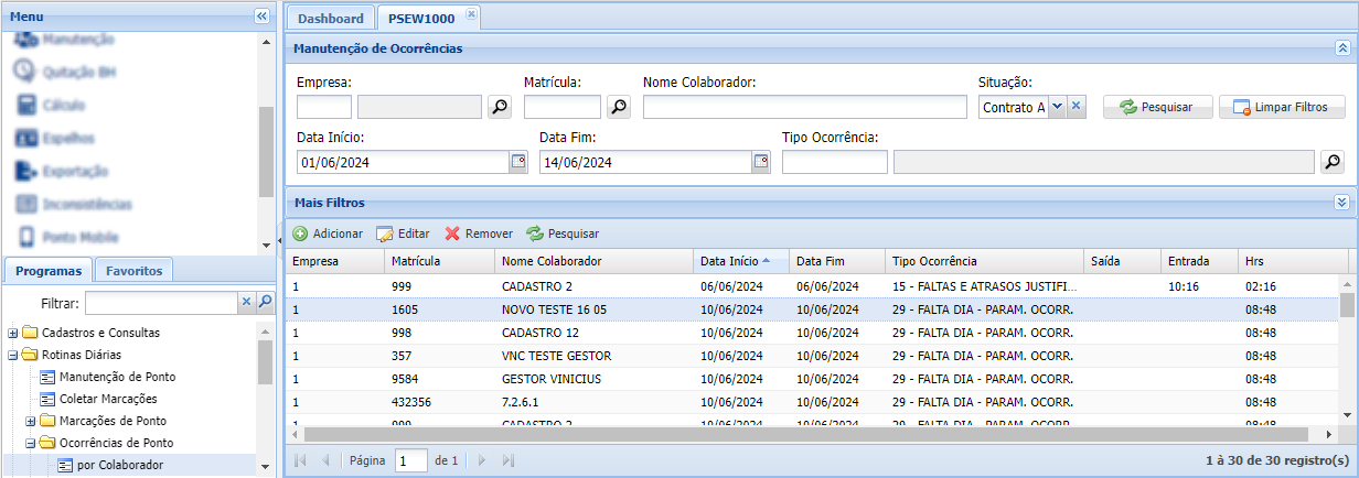 Ocorrência Ocorrencia1