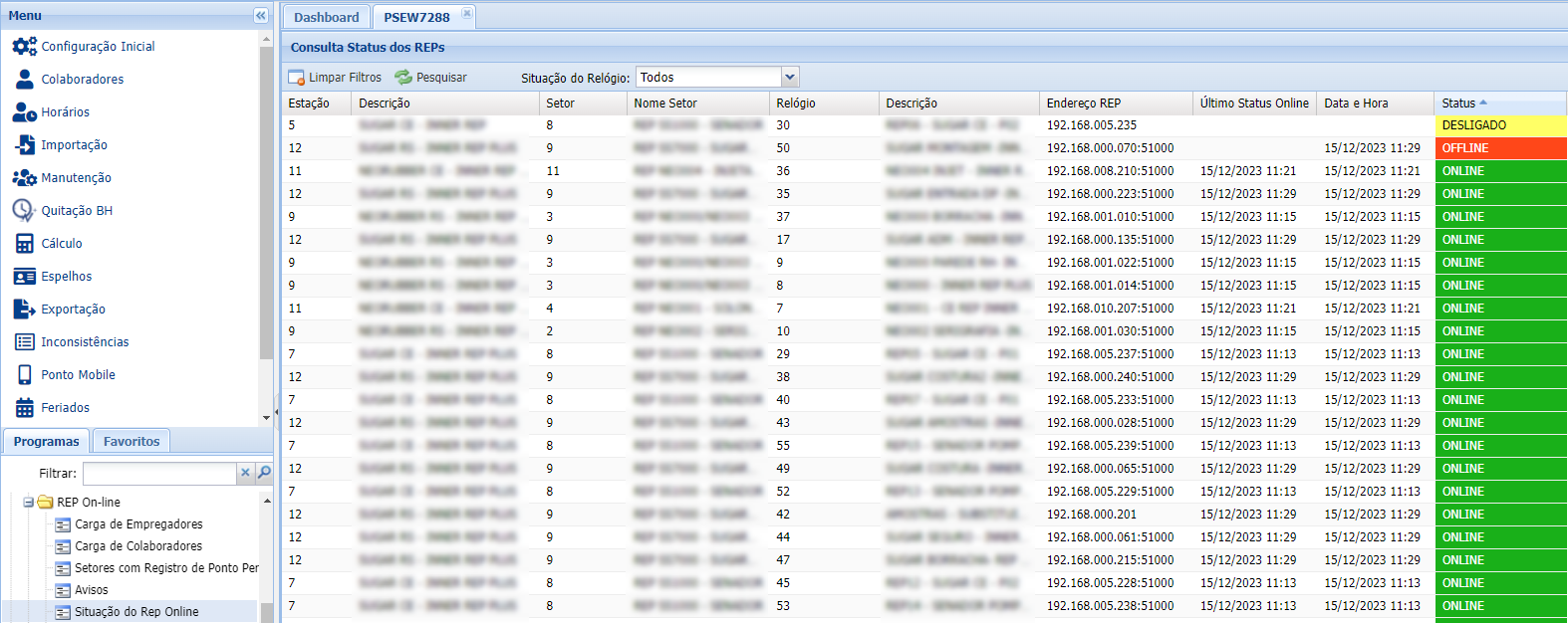 Consulta de REP Online