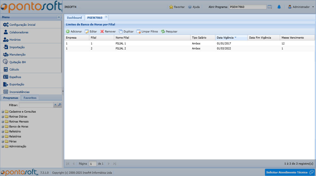 Cadastro de Limite de Banco de Horas por Filial limite-bh-por-filial1