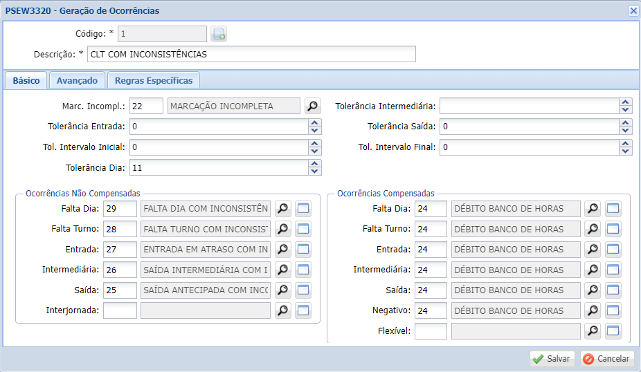 Novo Parâmetro Novo Parâmetro