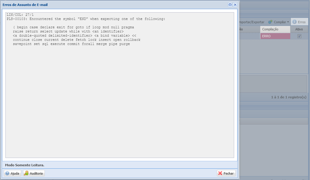 Assuntos para Envio de E-mail
