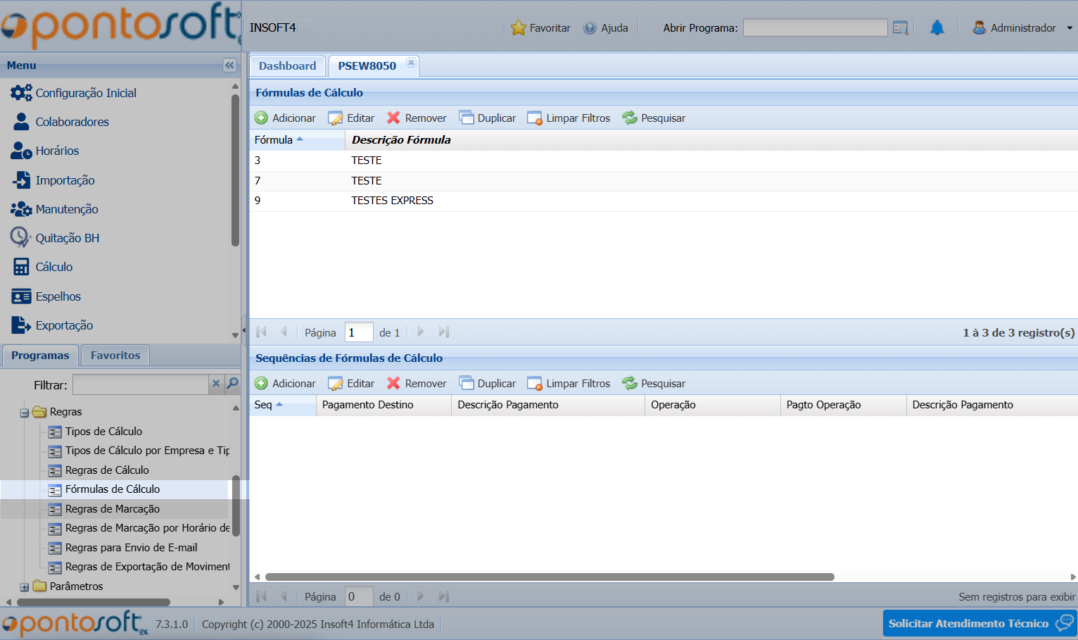 Fórmulas de Cálculo