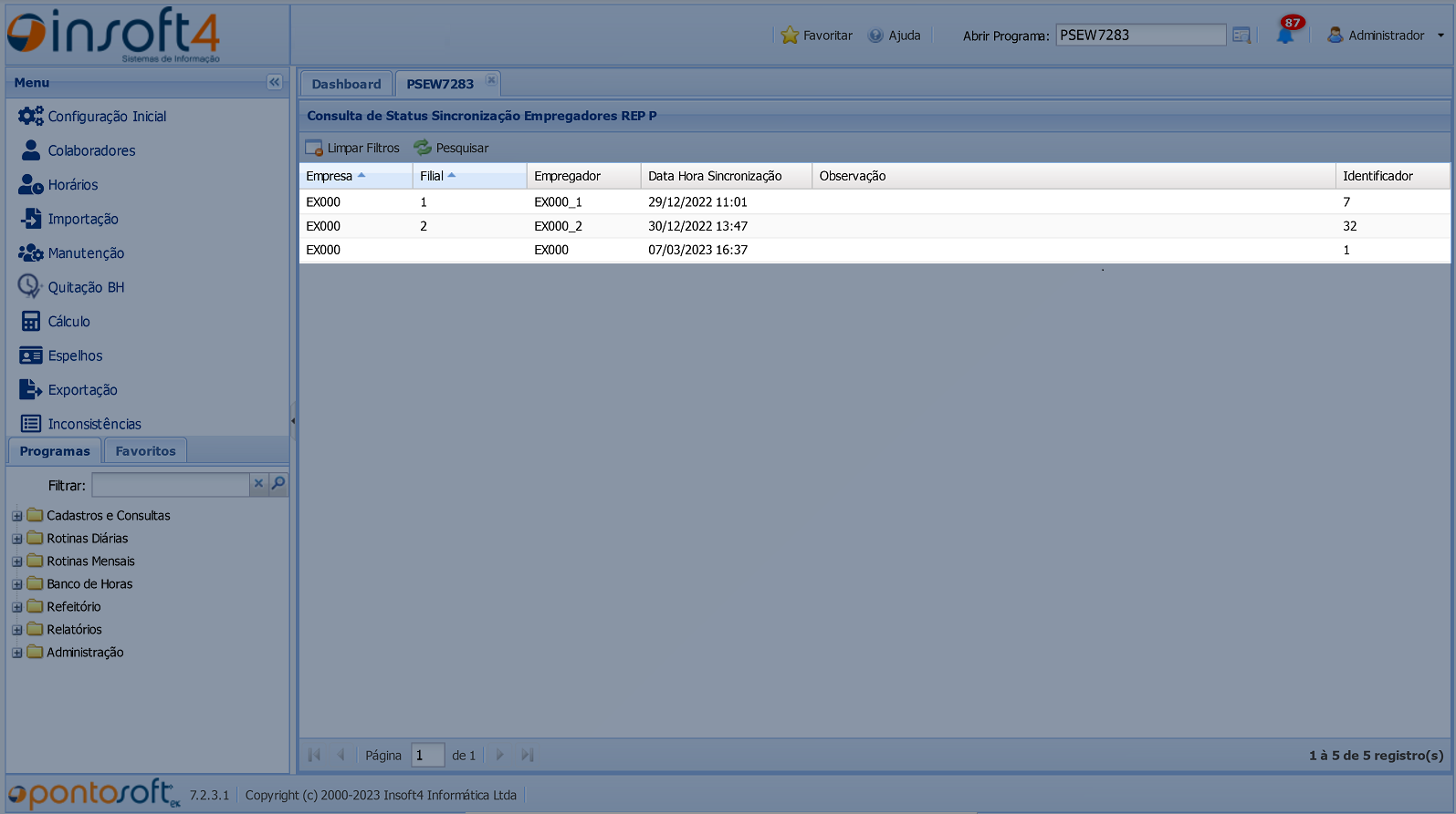 Consultar Status de Sincronização