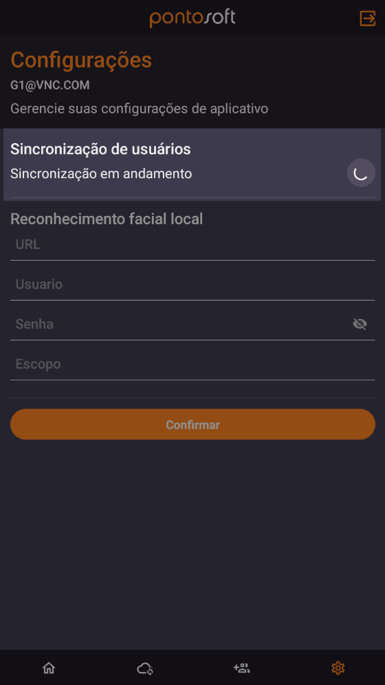 Configurações - Ponto Virtual