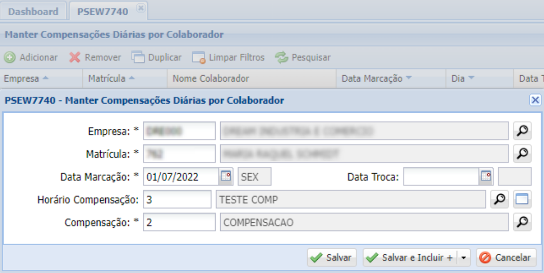 Manutenção por Colaborador